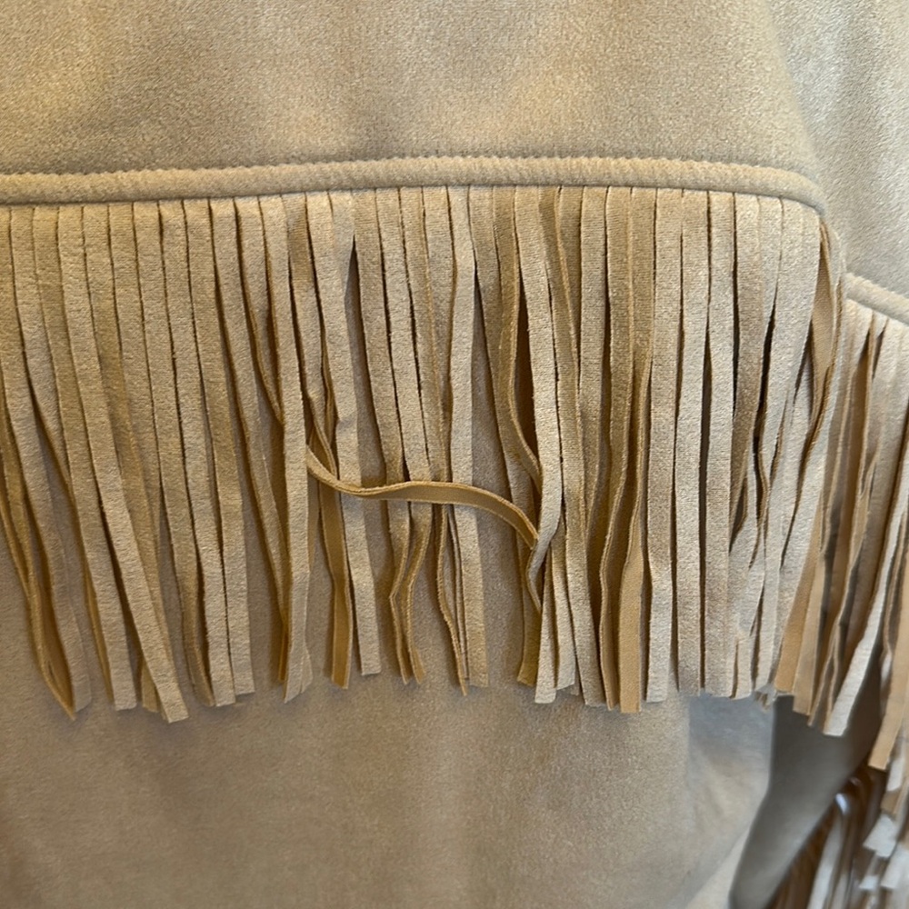 Alice Blue Tan Utility Jacket with Collared Neckline and Tassels - Picture 4 of 11